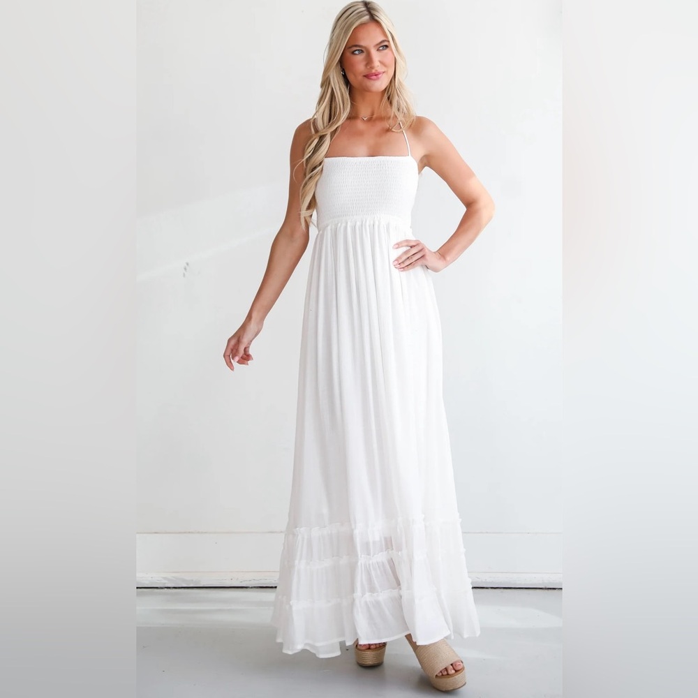 Elegant White Maxi Dress (from Dress Up boutique)